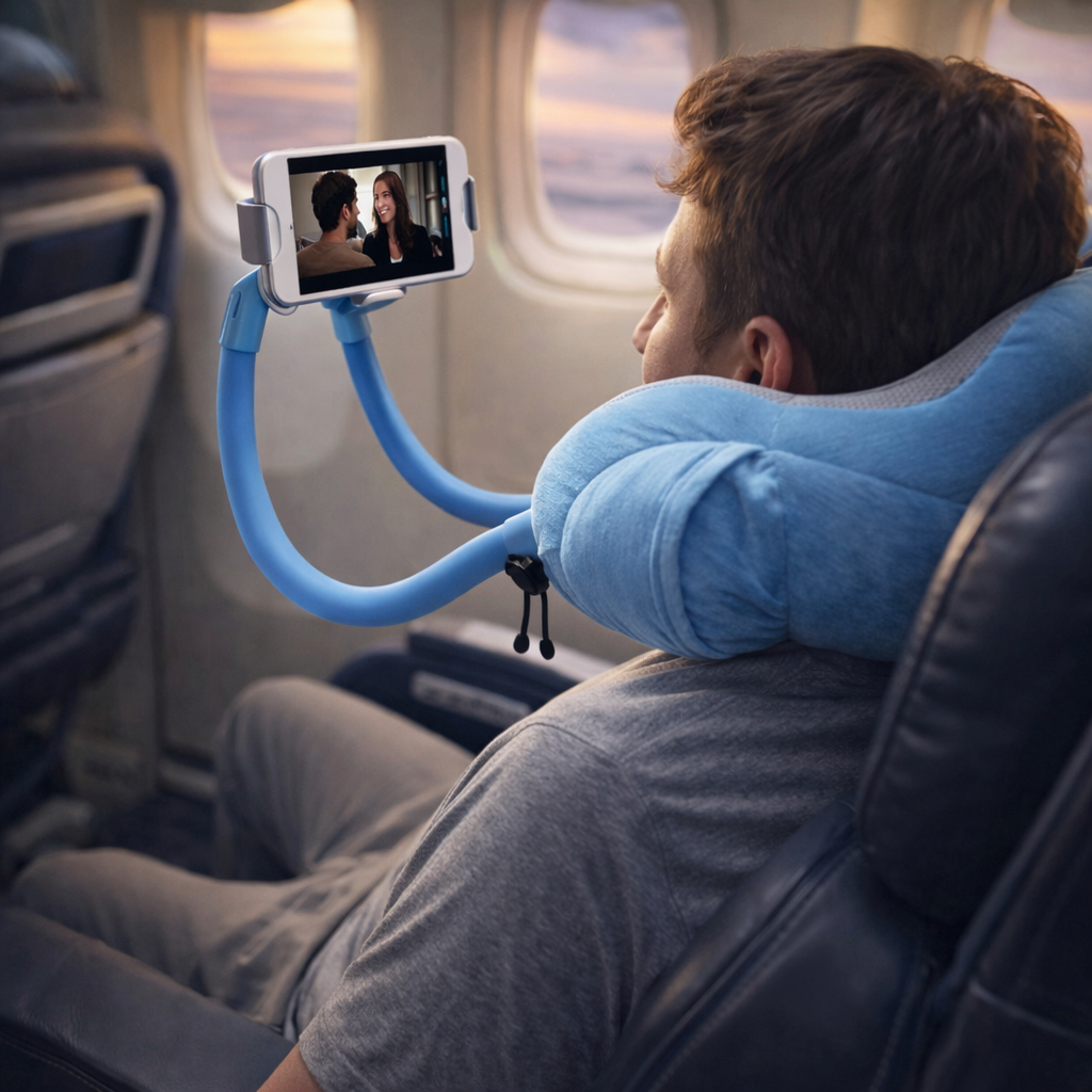 Horizon 2-in-1 Hands-Free Neck Pillow Phone Holder