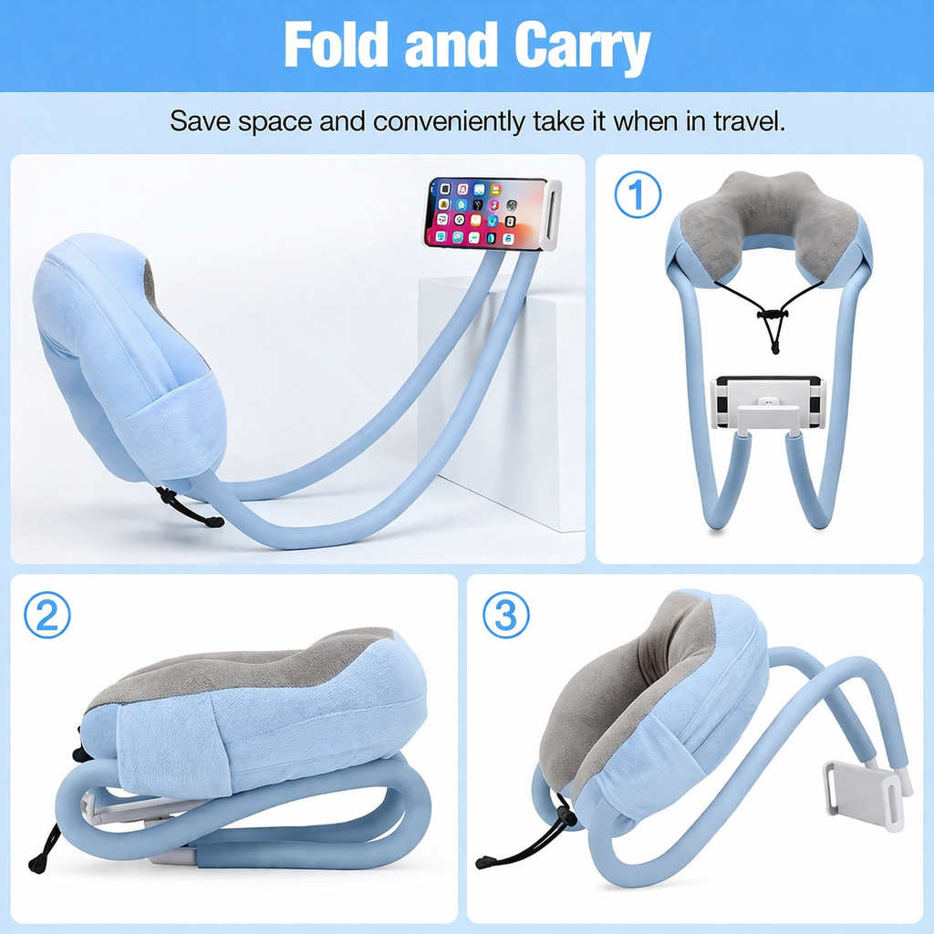 Horizon 2-in-1 Hands-Free Neck Pillow Phone Holder
