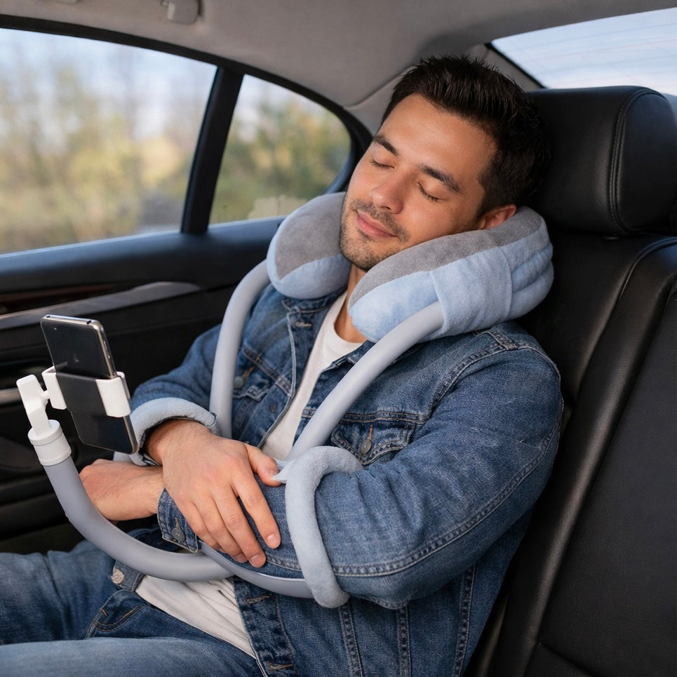 Horizon 2-in-1 Hands-Free Neck Pillow Phone Holder