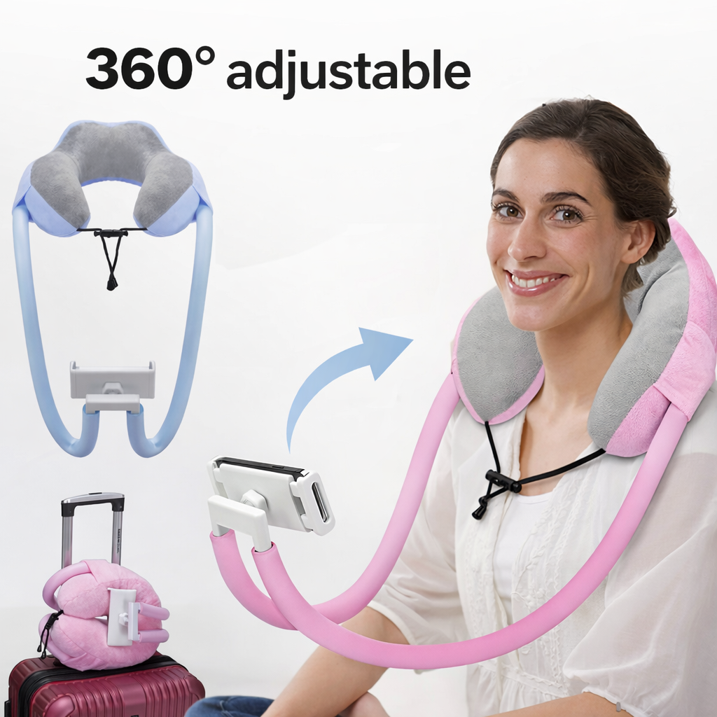 Horizon 2-in-1 Hands-Free Neck Pillow Phone Holder
