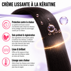 Keratin Hair Straightening Cream with Comb 100ml  Repair Damaged Frizzy Hair Soft Smooth Shiny Straightening Deep Moisturizing