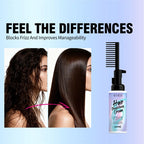 Keratin Hair Straightening Cream with Comb 100ml  Repair Damaged Frizzy Hair Soft Smooth Shiny Straightening Deep Moisturizing