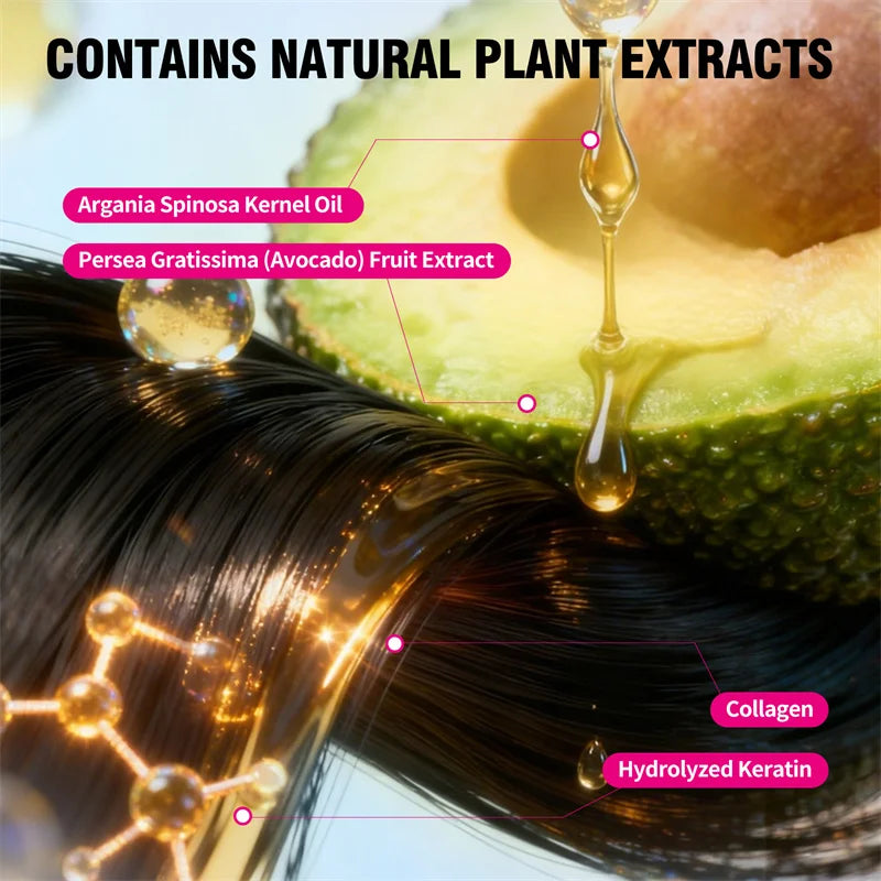 Keratin Hair Straightening Cream with Comb 100ml  Repair Damaged Frizzy Hair Soft Smooth Shiny Straightening Deep Moisturizing